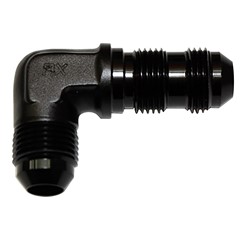 Bulkhead 90°, -8 AN JIC Male, Black