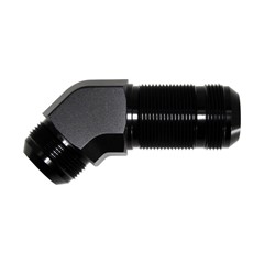 Bulkhead 45°, -20 AN JIC Male, Black