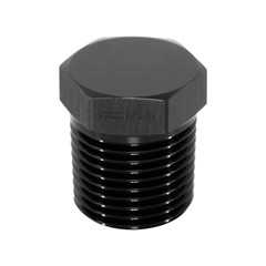 Hex Cap Pipe Plug 1/2" MPT, Black