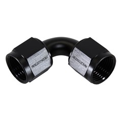 90° Coupler, -8AN Female Tube, BLACK