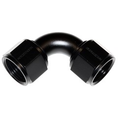 90° Coupler, -12AN Female Tube, BLACK