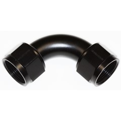 90° Coupler, -16AN Female Tube, BLACK