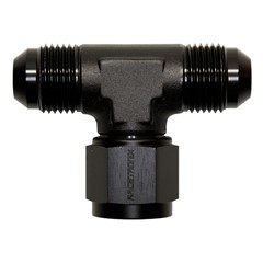 TEE, SOS -8 AN JIC Male » Female Swivel, Black