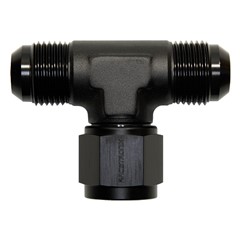 TEE, SOS -10 AN JIC Male » Female Swivel, Black