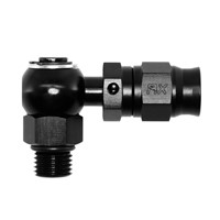 Banjo PTFE Hose End, -3 AN ORB Male, Black