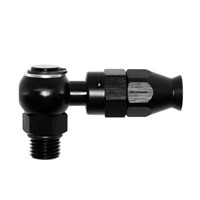 Banjo PTFE Hose End, -4 AN ORB Male, Black