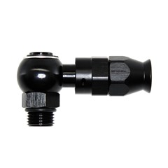 Banjo PTFE Hose End, -6 AN ORB Male, Black