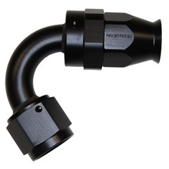 Fitting, PTFE 120° -8 AN JIC Female, Black