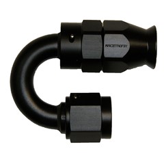 Fitting, PTFE 180° -6 AN JIC Female - Black