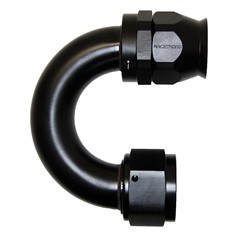 Fitting, PTFE 180° -16 AN JIC Female, Black