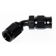 Fitting, PTFE 45° -4 AN JIC Female, Black