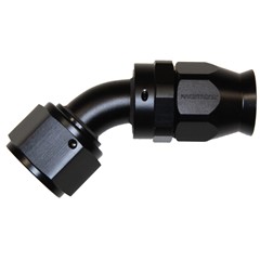 Fitting, PTFE 45° -12 AN JIC Female, Black