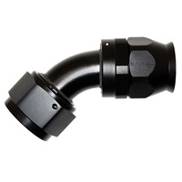 Fitting, PTFE 45° -16 AN JIC Female, Black