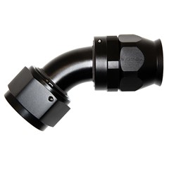 Fitting, PTFE 45° -16 AN JIC Female, Black