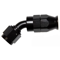 Fitting, PTFE 45° -6 AN JIC Female, Black
