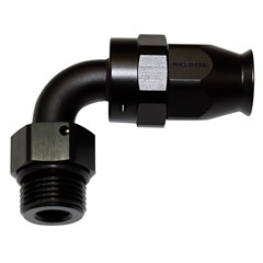 Fitting, PTFE 90° -6 ORB Male Swivel, BK