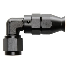 Fitting, PTFE 90° Forged Swivel, -4 AN JIC Female, Black
