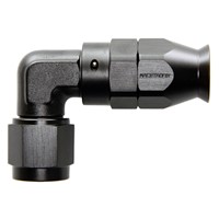 Fitting, PTFE 90° Forged Swivel, -6 AN JIC Female, Black