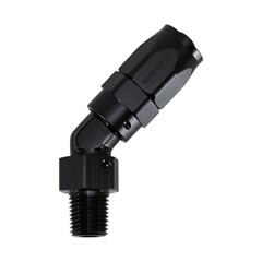 Fitting, 45° Rubber -6 » 1/4" MPT, BLACK