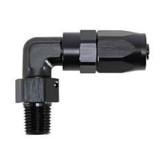 Fitting, 90° Rubber -6 » 1/4" MPT, BLACK