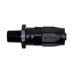 Hose Fitting, Rubber -6 AN to 1/4" NPT Male, Black