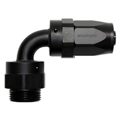 Hose Fitting, 90° Rubber -8 AN to M22x1.5 Male, Black