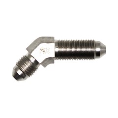 Bulkhead 45°, -3 AN JIC Male,  Stainless Steel