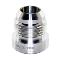 Weld Bung, -10 AN JIC Male, Round Aluminum