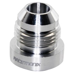 Weld Bung, -8 AN JIC Male, Round Aluminum