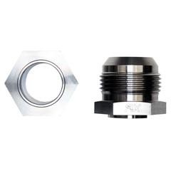 Weld Bung, -16 AN JIC Male, Hex Stainless Steel