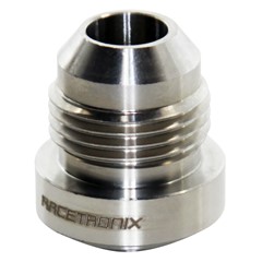 Weld Bung, -8 AN JIC Male, Round Stainless