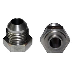 Weld Bung, -8 AN JIC Male, Hex Stainless Steel