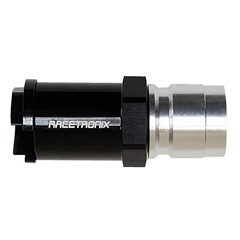 Fitting, PTFE 8AN 3/8" QDF Crimp, BLK