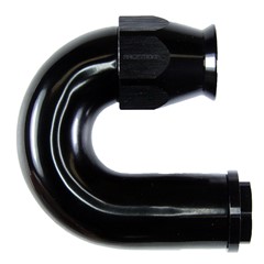 Fitting, 180° PTFE -8»QD 3/8 Fml FF, BLK