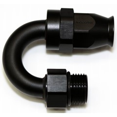 Fitting, PTFE 180° -8 ORB Male Swivel-BK
