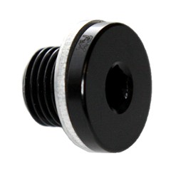 Metric Hex Plug, M10x1.0, BLACK