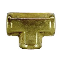 NPT Tee, Female 1/8", Forged Brass