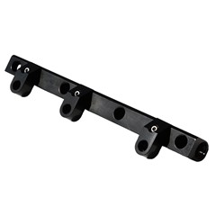 Fuel Rail, Billet Alm, EVO 1-3, BLACK