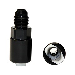 Adapter, 3/8" Quick -Connect Female to -6 AN JIC Male, Black