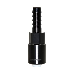 Adapter, 5/16" Quick-Connect Female to 3/8" Hose Barb, Black