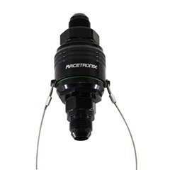 Dry Break Shrouded -10 AN JIC Male, Aluminum Black