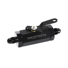 Shut-Off Valve, -4AN ORB Female, BLACK
