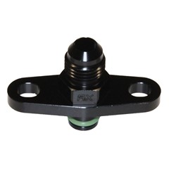 Turbo Drain, 2-Bolt -6AN 1.5", BLK