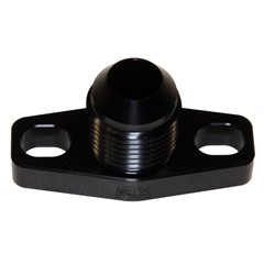 Turbo Drain, 2-Bolt -10AN 1.5", BLK