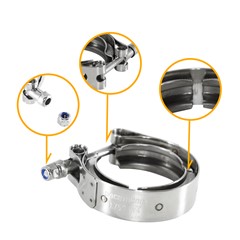 V-Band Clamp, W4 304SS 1.75"
