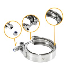 V-Band Clamp, W4 304SS 2.25" (57.9mm)