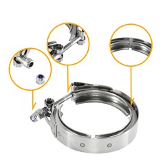 V-Band Clamp, W4 304SS 2.75" (70.6mm)