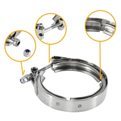 V-Band Clamp, W4 304SS 3.25" (83.3mm)