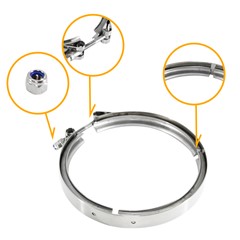 V-Band Clamp, W4 304SS 6.0" (153.2mm)
