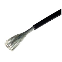 Wire, FEP (Teflon) 10 Gauge, 105TC 600V 150°C, Black